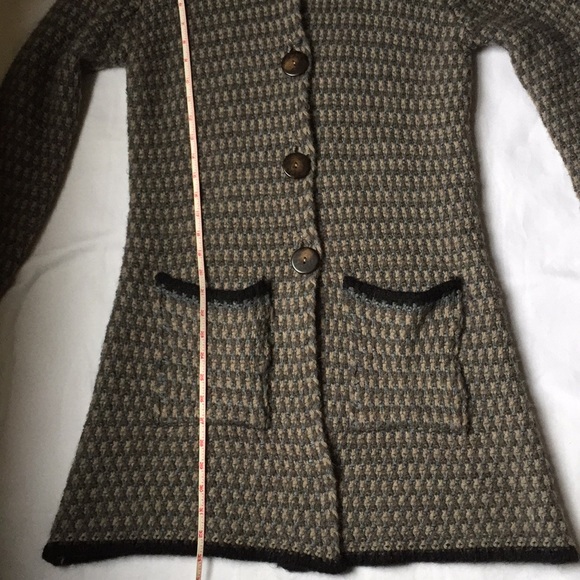 Long button Up Sweater Cardigan Coat - Picture 6 of 7